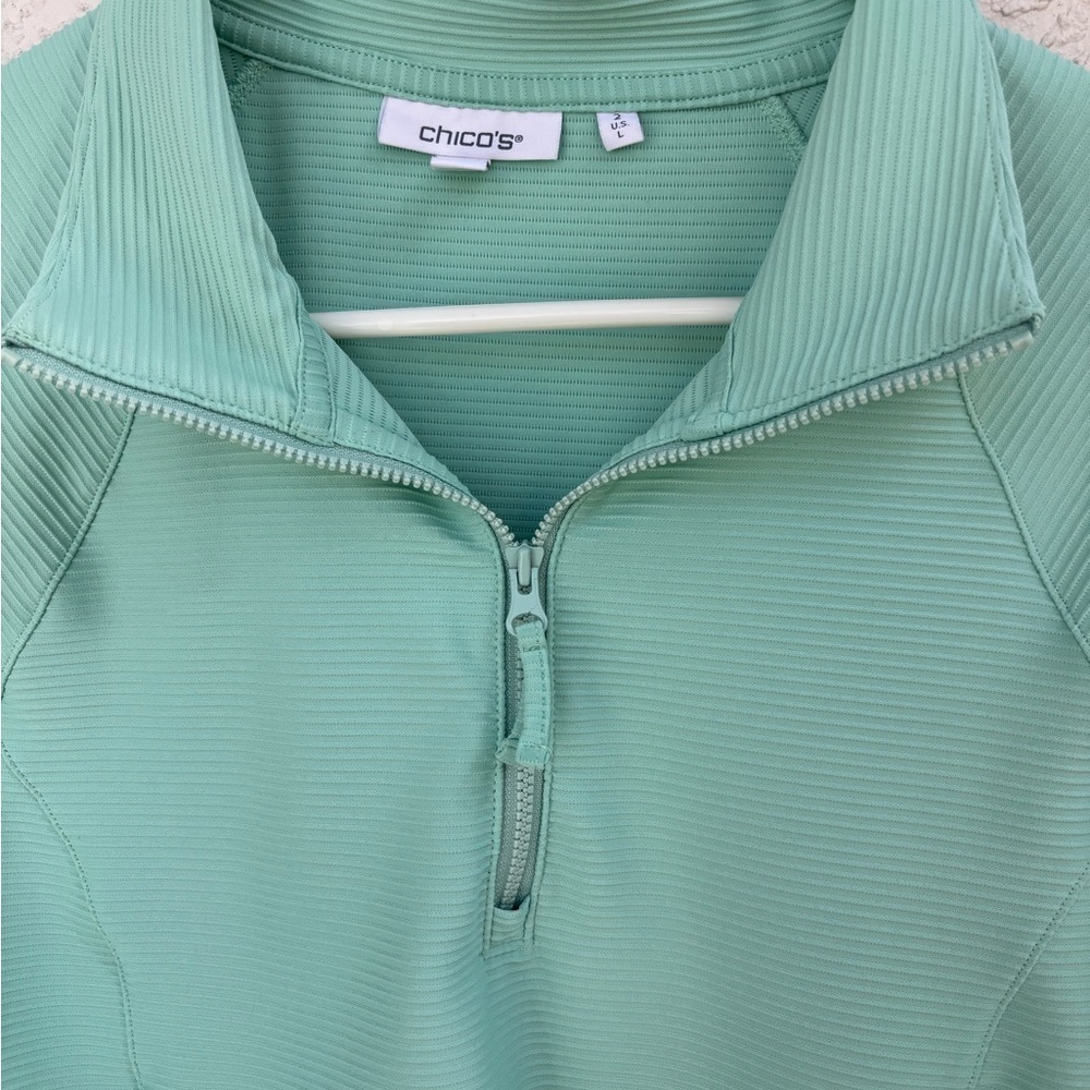 Mint Green Quarter-Zip Pullover - Picture 7 of 8